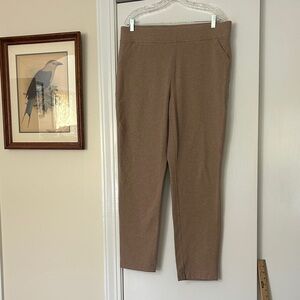 Duluth Trading Co Slim Straight Ponte Pants - Brown 31 length waist 19